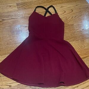 Elegant Kids Formal Dress - Burgundy and Black